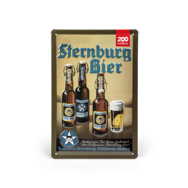 Sternburg Blechschild Tafel-Bier Frontalansicht
